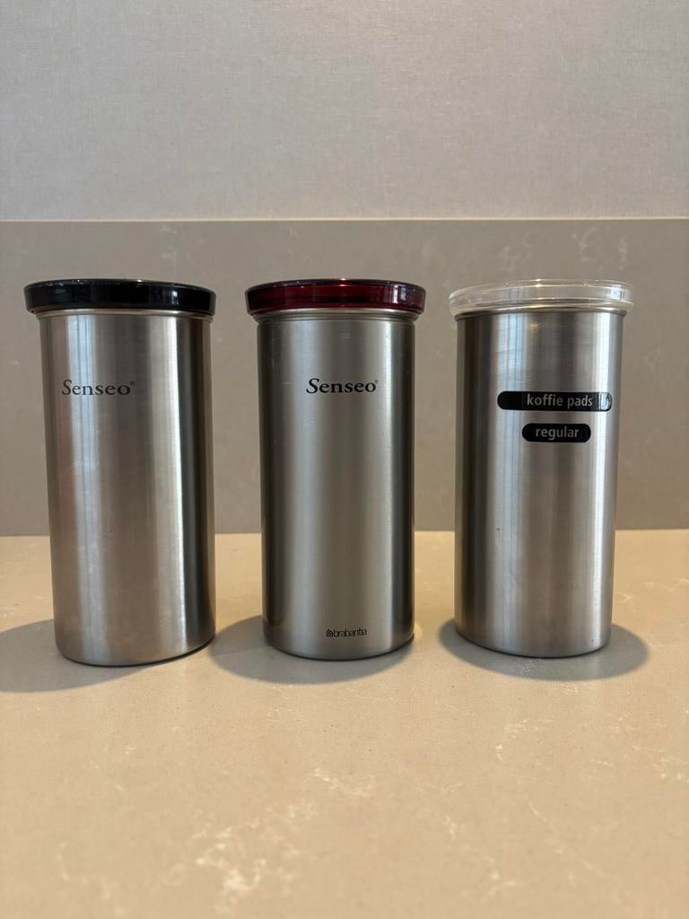 Brabantia Senseo pads voorraadbussen 3x, Ophalen of Verzenden, Gebruikt