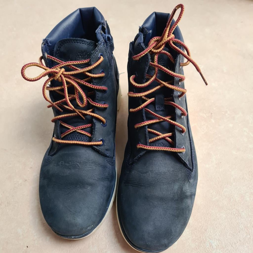 Timberland donkerblauwe enkellaarsjes, maat 38, Timberland, Zo goed als nieuw, Verzenden, Blauw
