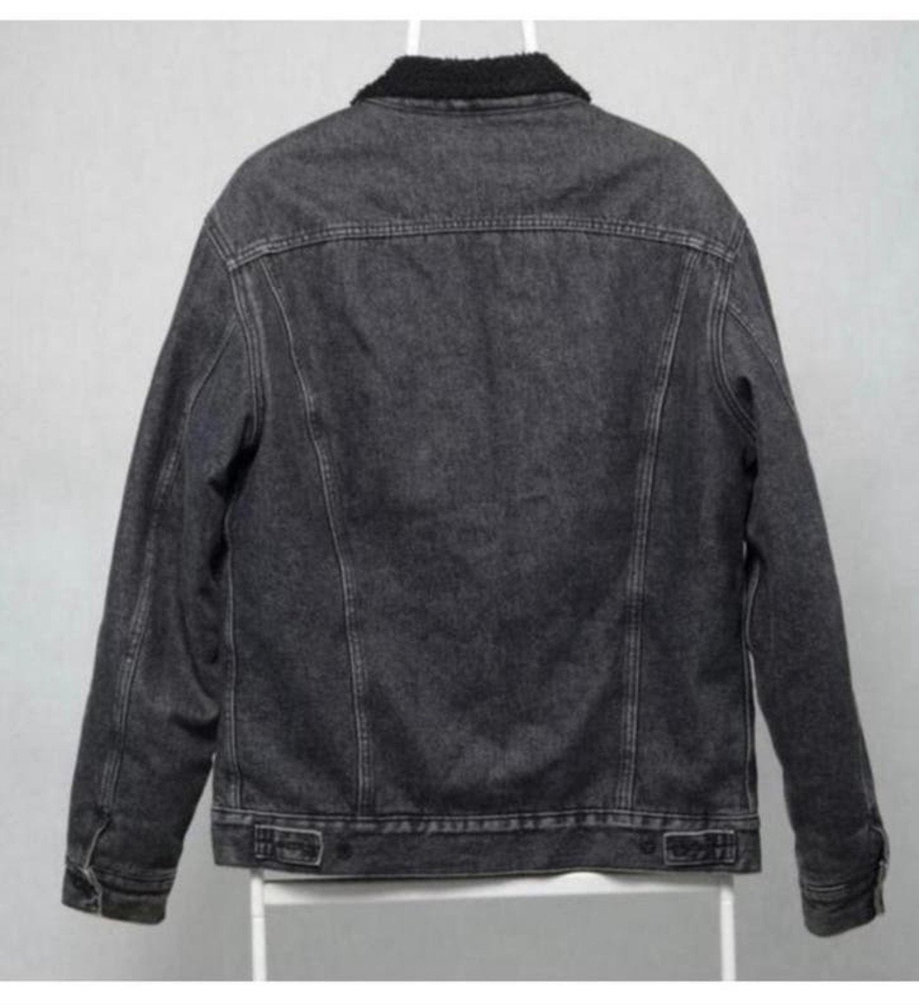 LEE STORM RIDER sherpa denim jack 1975 M donkergrijs Jas, Maat 48/50 (M), Ophalen of Verzenden, Zo goed als nieuw, H