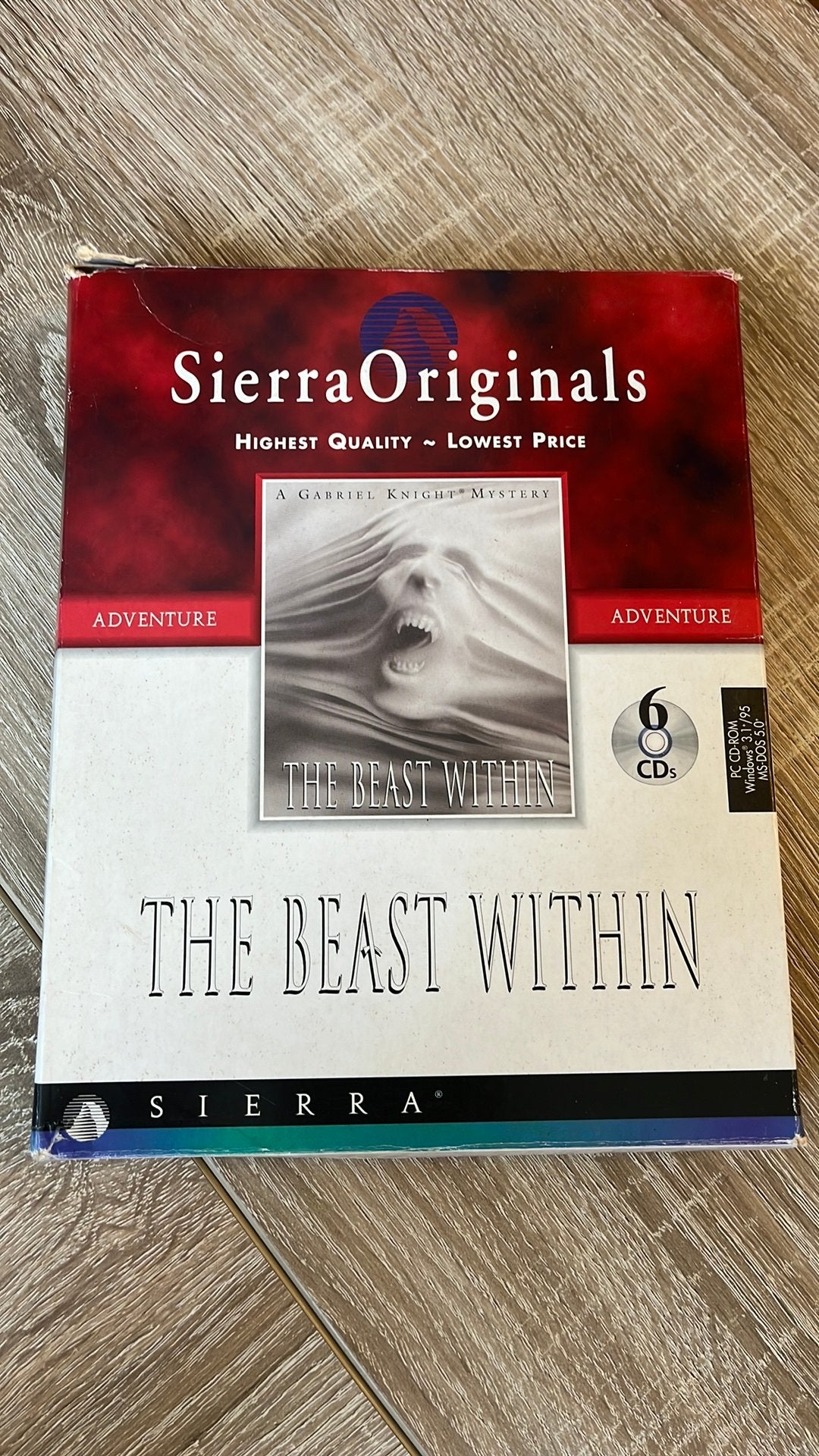 Sierra PC CD-ROM: Gabriel Knight 2 big box, Spelcomputers en Games, 1 speler, Ophalen of Verzenden, Zo goed als nieuw