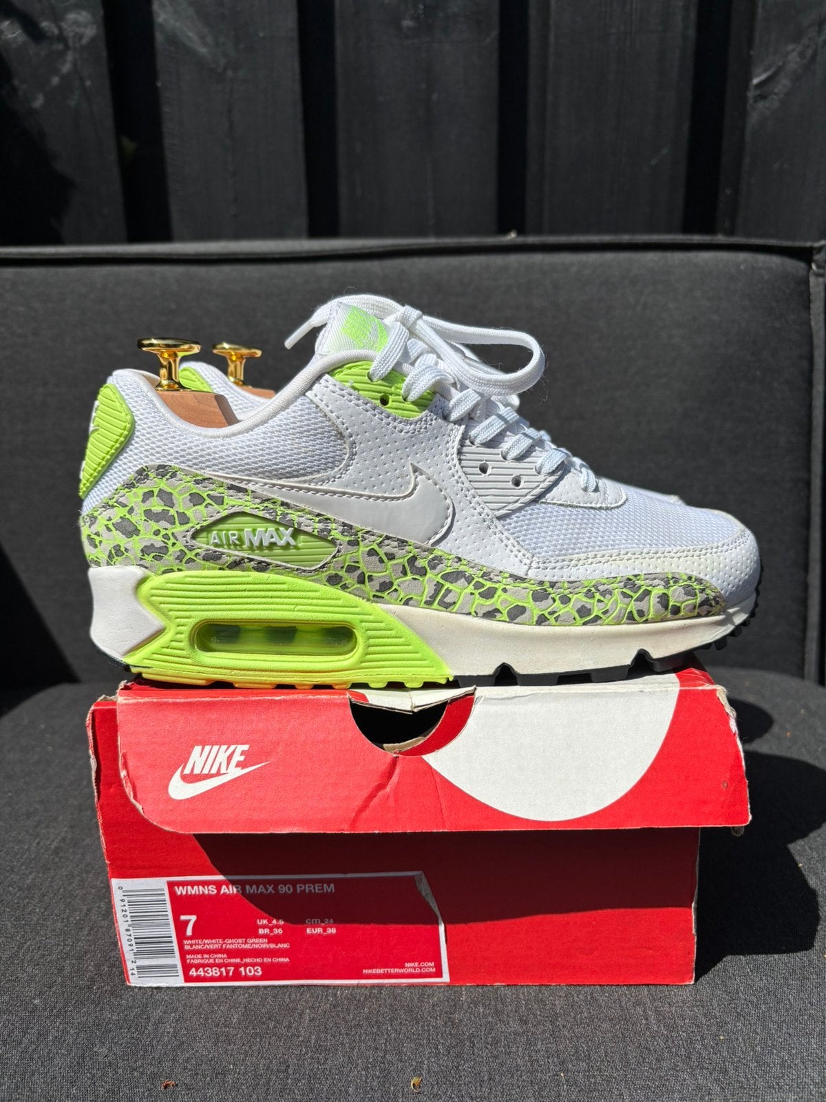 Nike Air Max 90 Ghost Green Safari EU38, Ophalen of Verzenden, Sneakers of Gympen, Gedragen, Groen