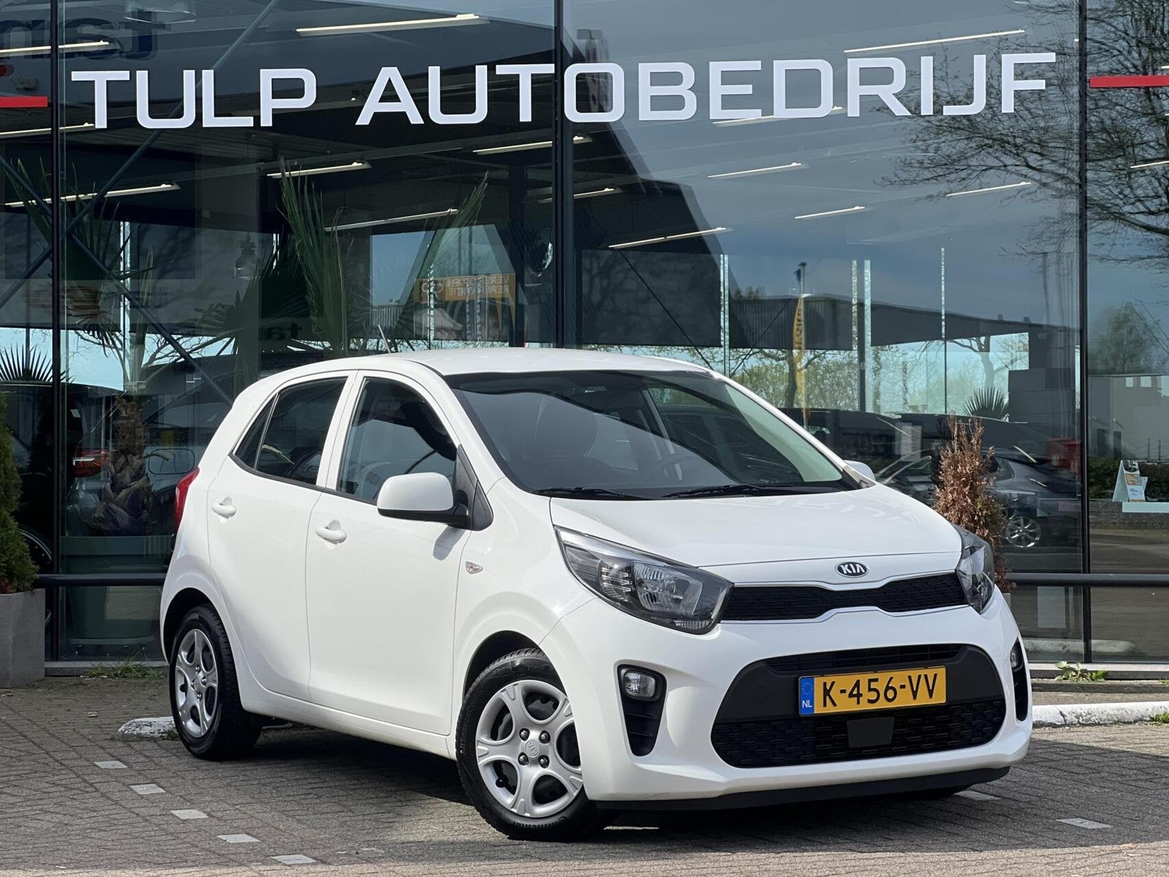 Kia Picanto 1.0 ComfortLine Automaat Airco Bluetooth BTW NAP, Stof, Gebruikt, 4 stoelen, Wit