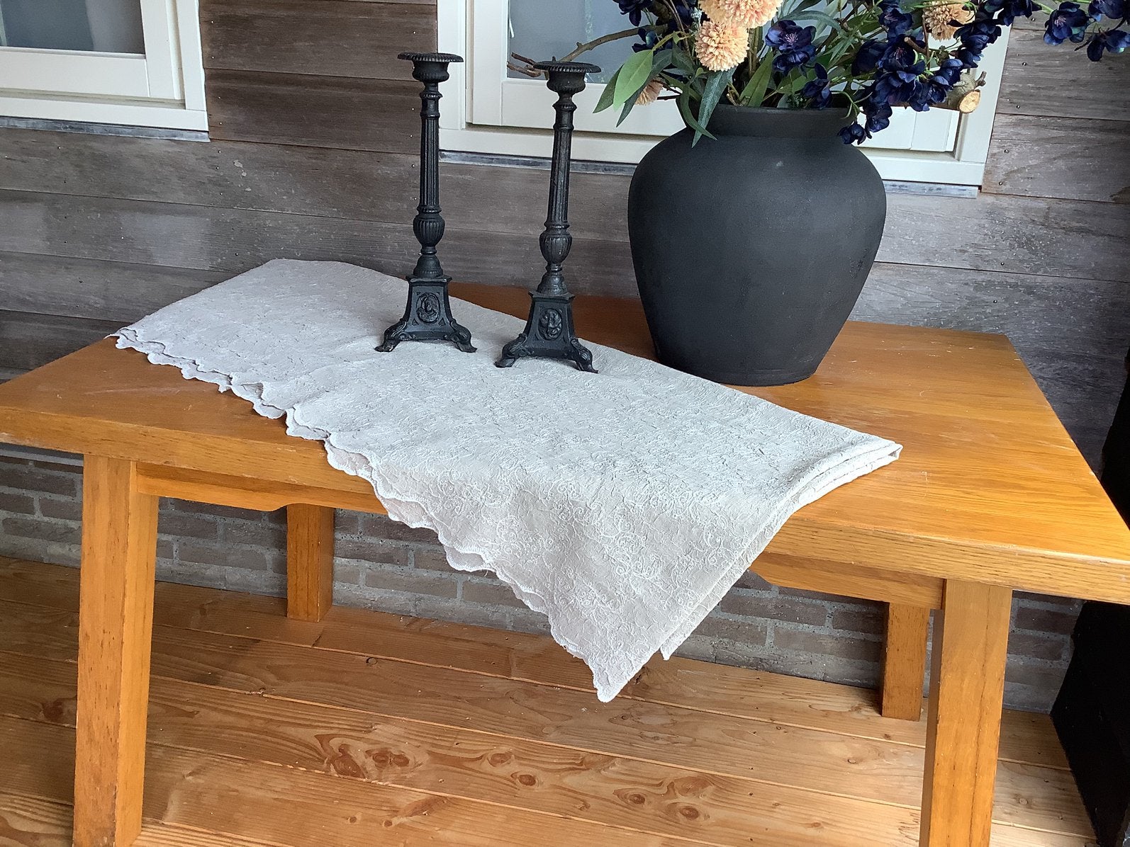 Eetkamer tafel blank eiken, Ophalen, Zo goed als nieuw, Rechthoek