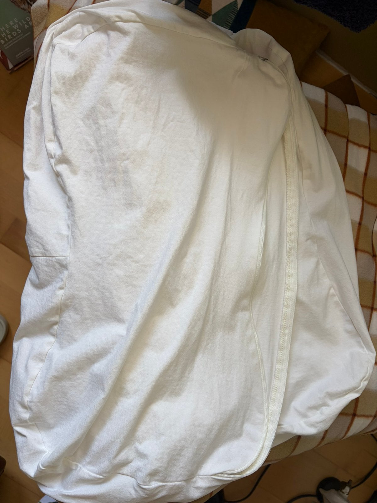 2 slopen athletic pillow M line, Eenpersoons, Wit, Katoen, Nieuw