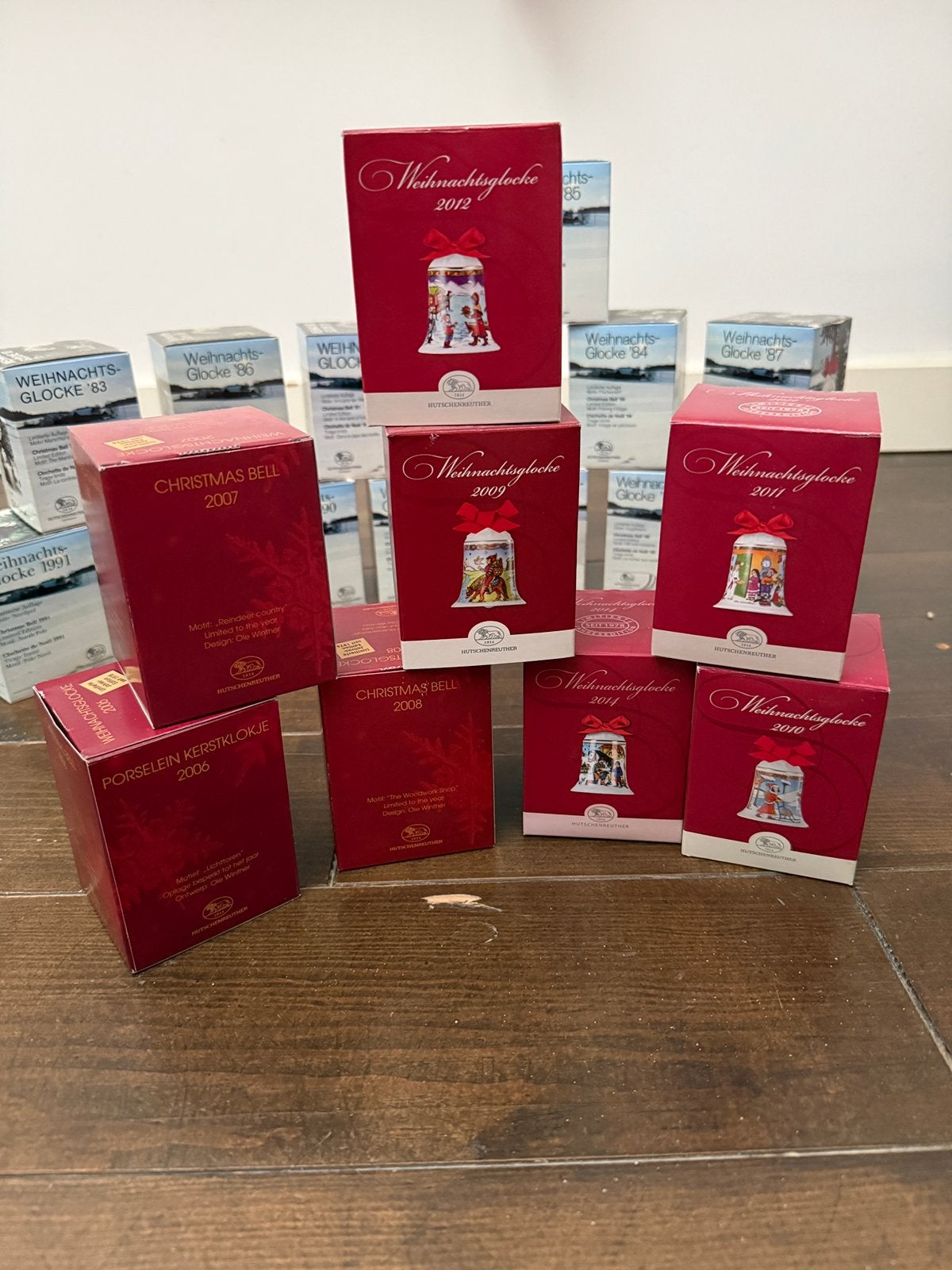 Collectie Hutschenreuther klokjes Ole Winther  ‘79 t/m ‘14, Diversen, Kerst, Zo goed als nieuw, Ophalen of Verzenden