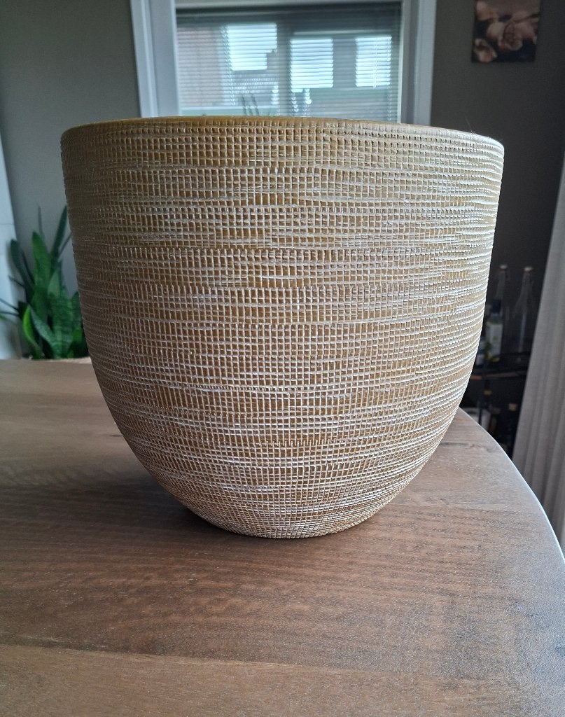 Binnen bloempot, Tuin en Terras, Rond, Binnen, Zo goed als nieuw, Minder dan 40 cm