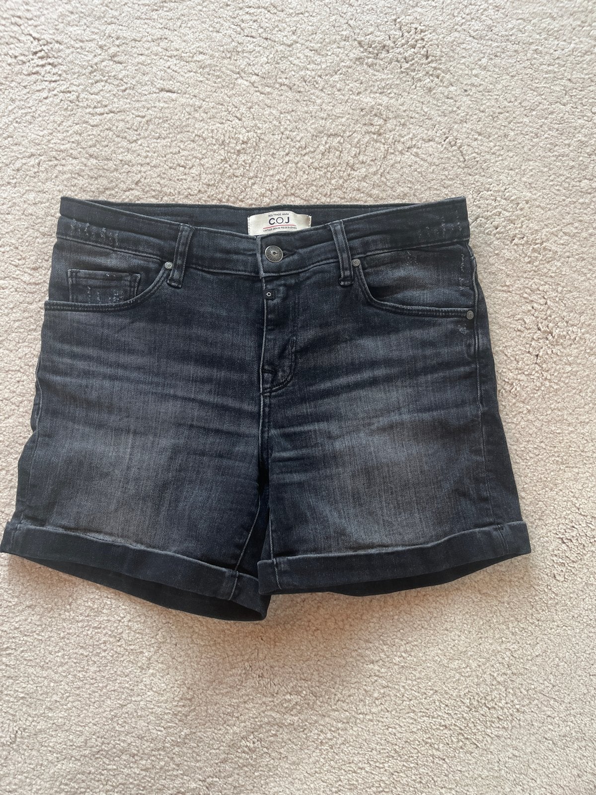 COJ Soepel jog denim shorts maat 36, Ophalen, Kort, Zwart, Maat 36 (S)