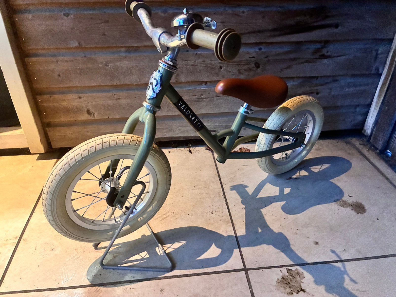 Loopfiets groen Veloretti, GEEN 3-wieler, Ophalen, Zo goed als nieuw, Staal, Minder dan 16 inch