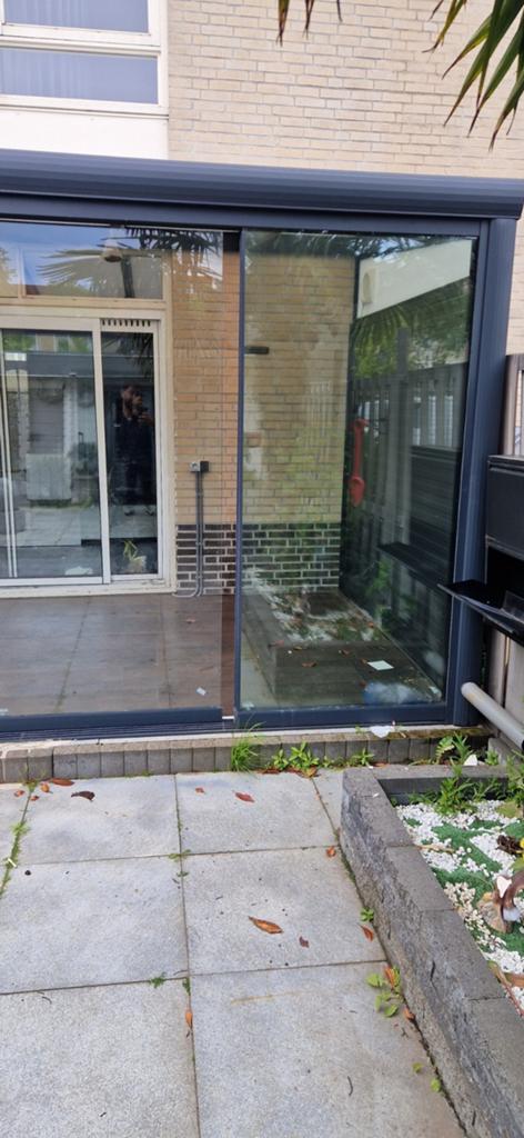 Glazen Veranda/Serre met Schuifdeuren 2.30 bij 4.10., Tuin en Terras, Ophalen, Gebruikt, Veranda