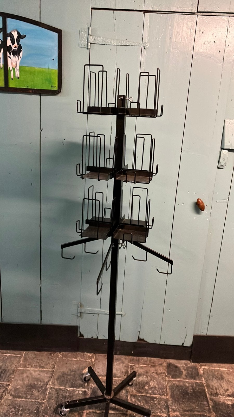 Zwart metalen display molen voor markt of winkel carrousel, Ophalen, Gebruikt