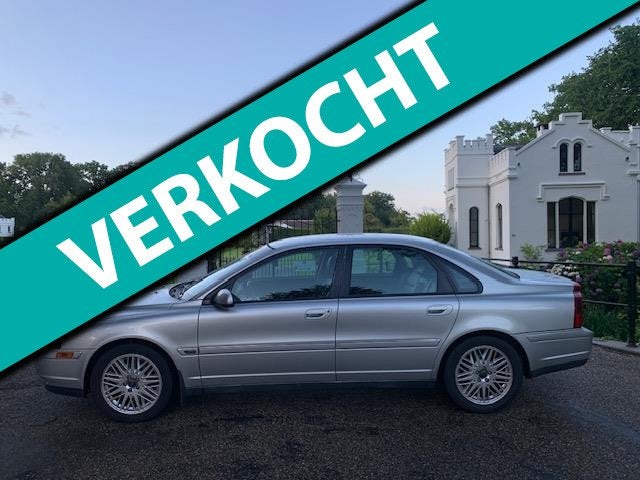 Volvo S 80 2.0T (5cyl) Aut.,Elite,Leder,Stoelverw,17" LM Wie, Auto's, Dealer onderhouden, Gebruikt, Zwart, Overige carrosserieën