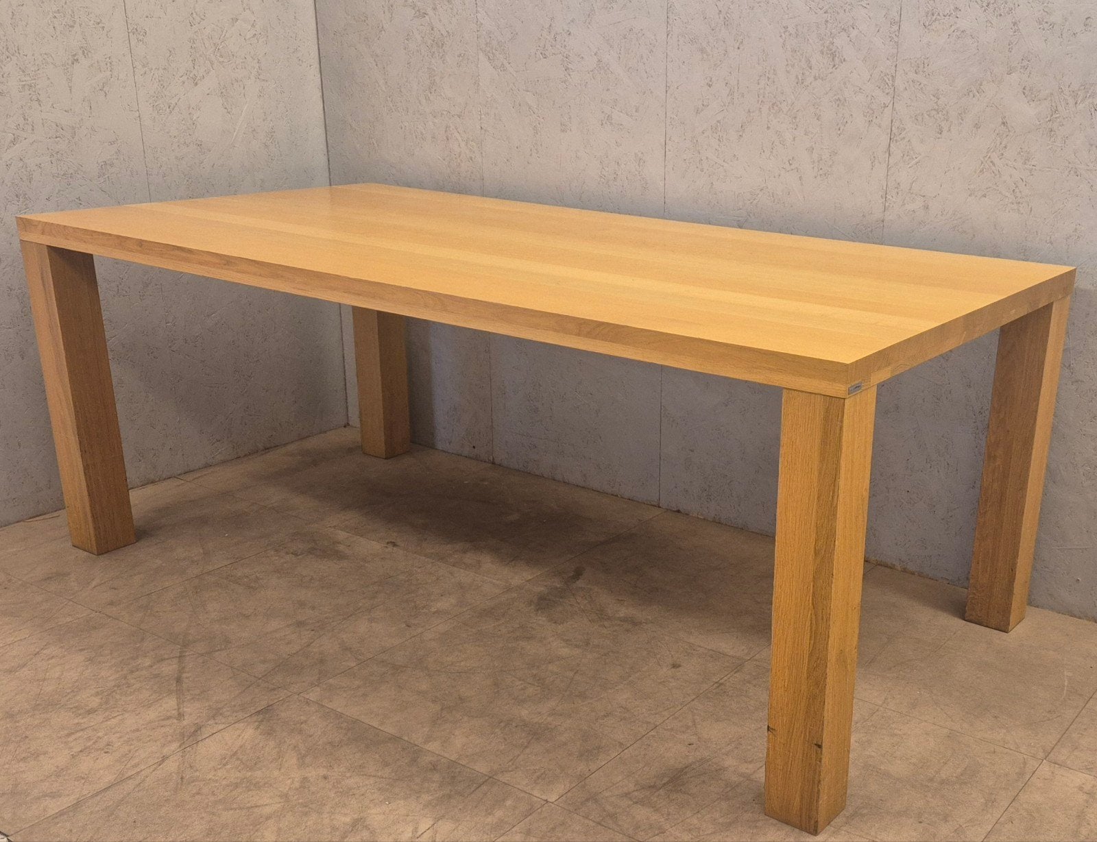 Bert Plantagie Pure eiken eettafel 200 x 100 cm, Ophalen, Gebruikt, Eikenhout, 200 cm of meer