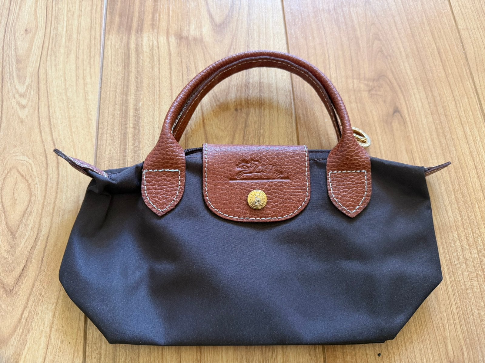 Avondtas met Longchamp logo nieuw, Ophalen of Verzenden, Nieuw, Bruin, Avondtasje