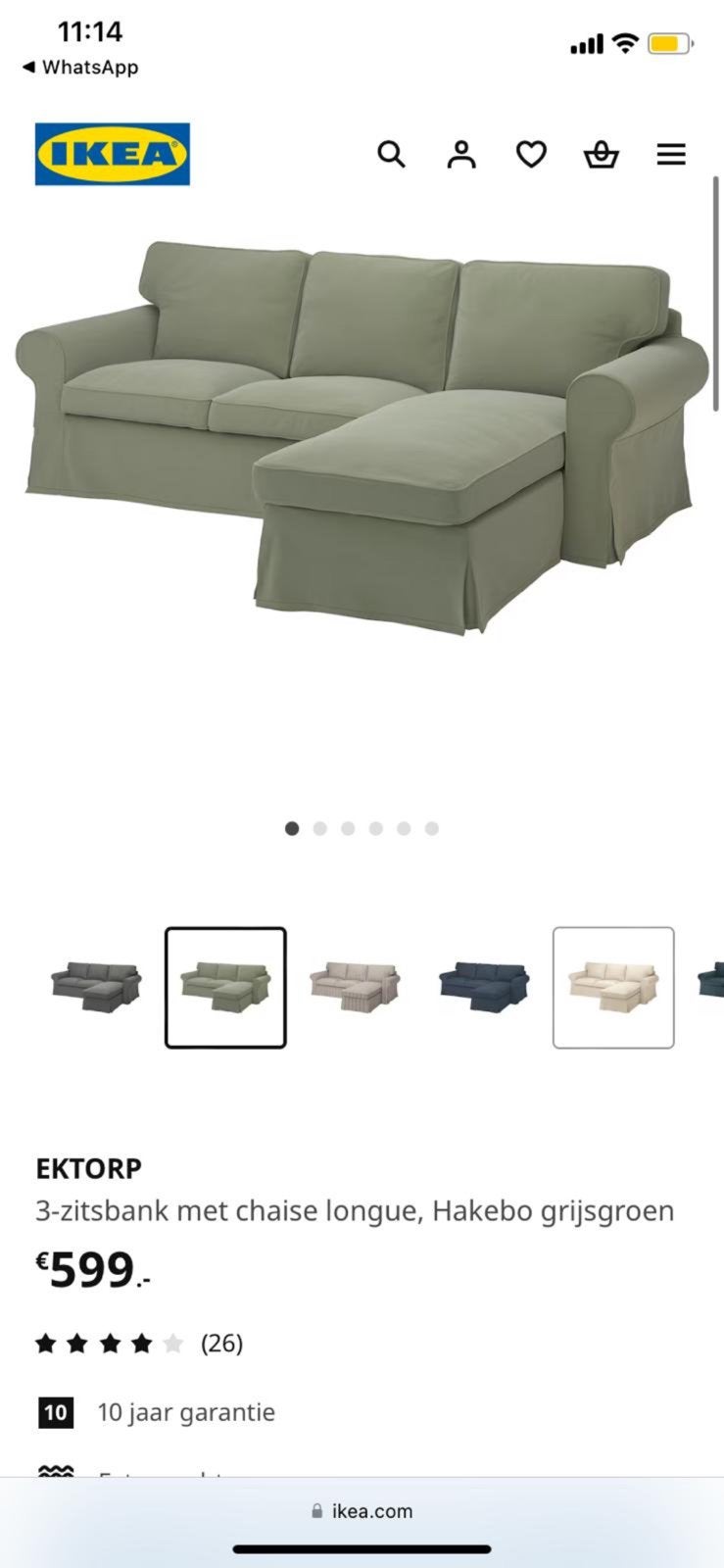 Grey big IKEA couch, Huis en Inrichting, Banken | Bankstellen, Ophalen, Gebruikt, Vierpersoons of meer
