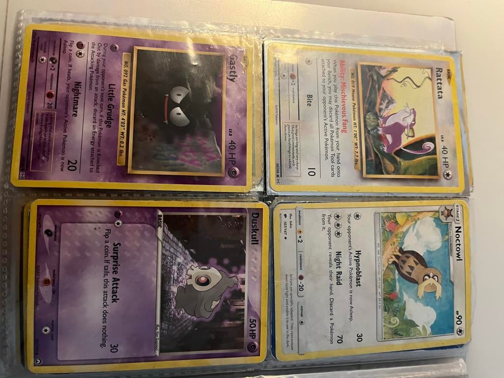 Pokémon kaarten map met diverse kaarten, Ophalen, Gebruikt, Meerdere kaarten