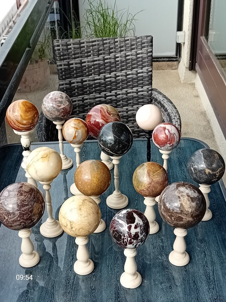 Te koop decoratieve marmeren bollen, Ophalen, Zo goed als nieuw