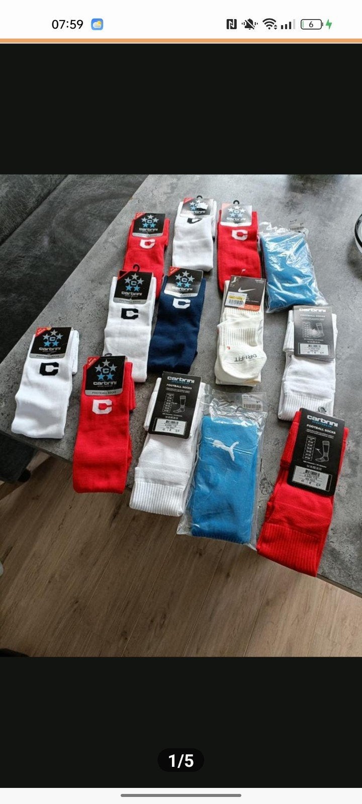 Voetbalsokken diverse merken en maten, Kleding | Heren, Sokken en Kousen, Overige kleuren, Nieuw, Maat 39 t/m 42, Nike, Puma, Carbrini