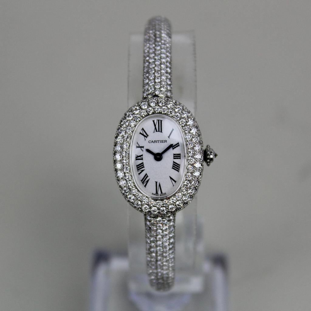 Cartier Baignoire - Iced out, Overige merken, Staal, Cartier, Staal