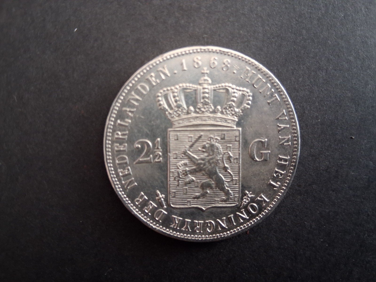 Willem 3 rijksdaalder 1868 ZF+, Koning Willem III, Verzenden, Zilver, Losse munt