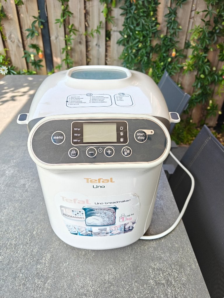 Brood machine tefal Uno, Gebruikt, Kijkvenster, 800 tot 1200 gram deeg, Ophalen