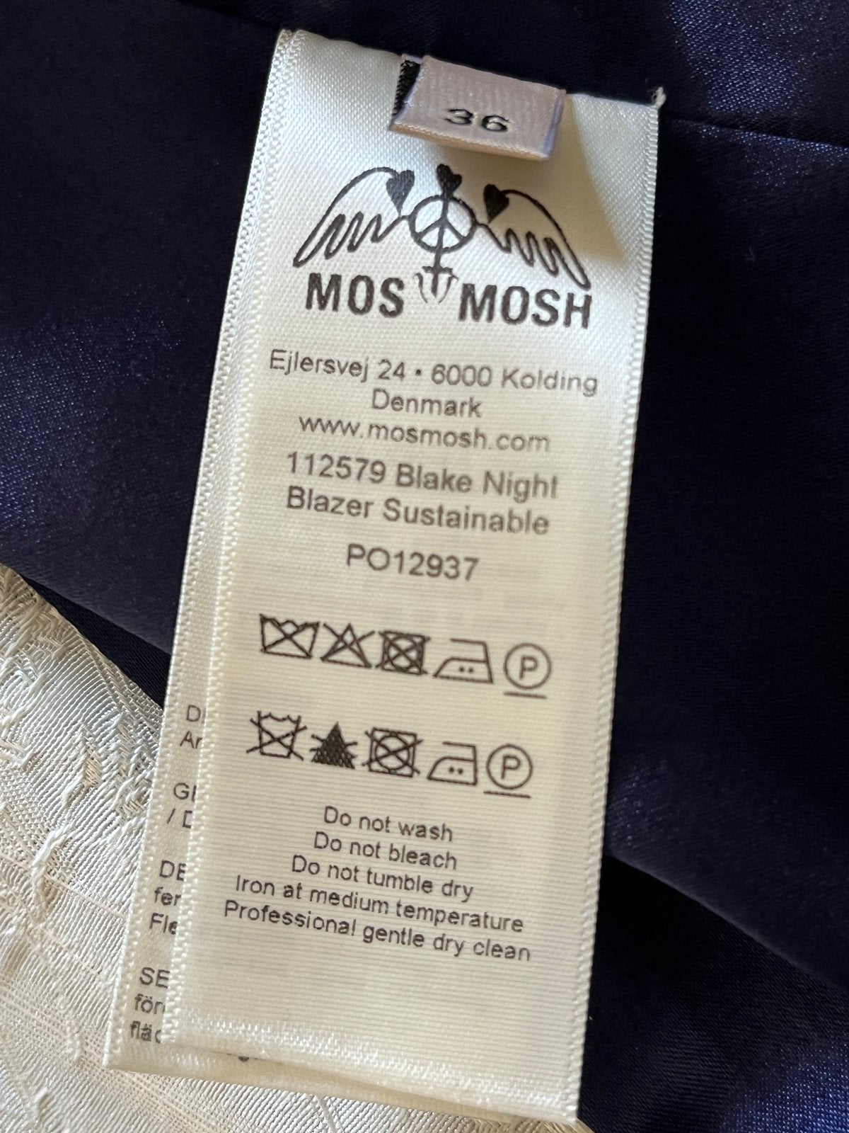 Mos Mosh Blake Night Blazer & Broek - Maat 36 (S), Ophalen, Blauw, Zo goed als nieuw, Jasje