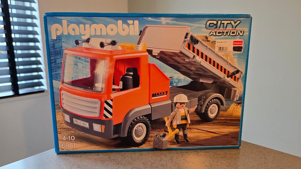 Playmobil 6861 vrachtwagen met kipper nieuw in doos, Ophalen of Verzenden, Nieuw, Complete set