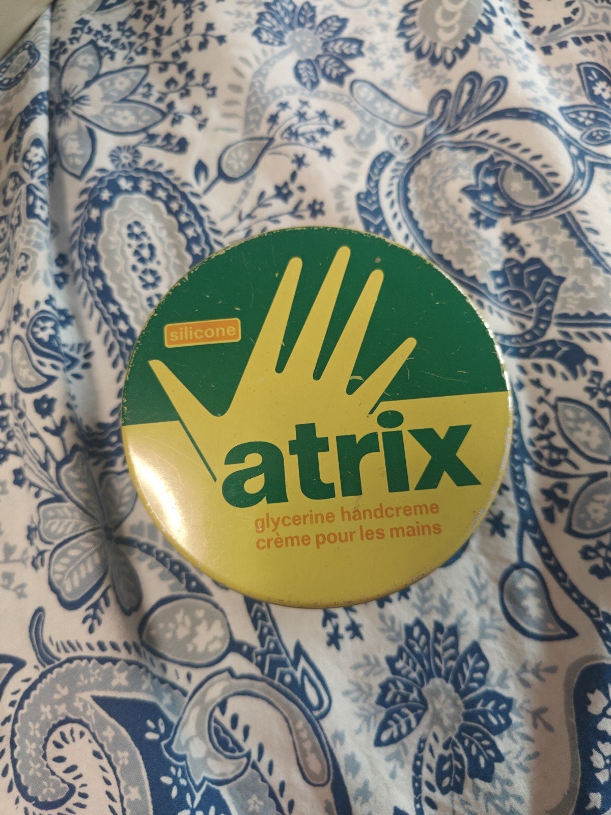 Vintage Atrix Glycerine Handcrème Blikje (leeg), Ophalen of Verzenden, Gebruikt, Overige, Overige merken