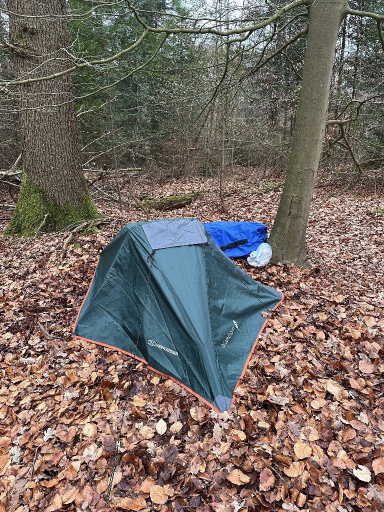 Lichtgewicht 1p trekkerstentje Highlander Blackthorn, Ophalen of Verzenden, Zo goed als nieuw, Tot en met 2