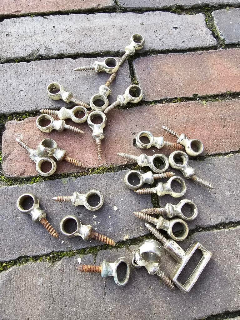 Antieke authentieke stalen traploperhouders tbv uw traploper, Ophalen of Verzenden