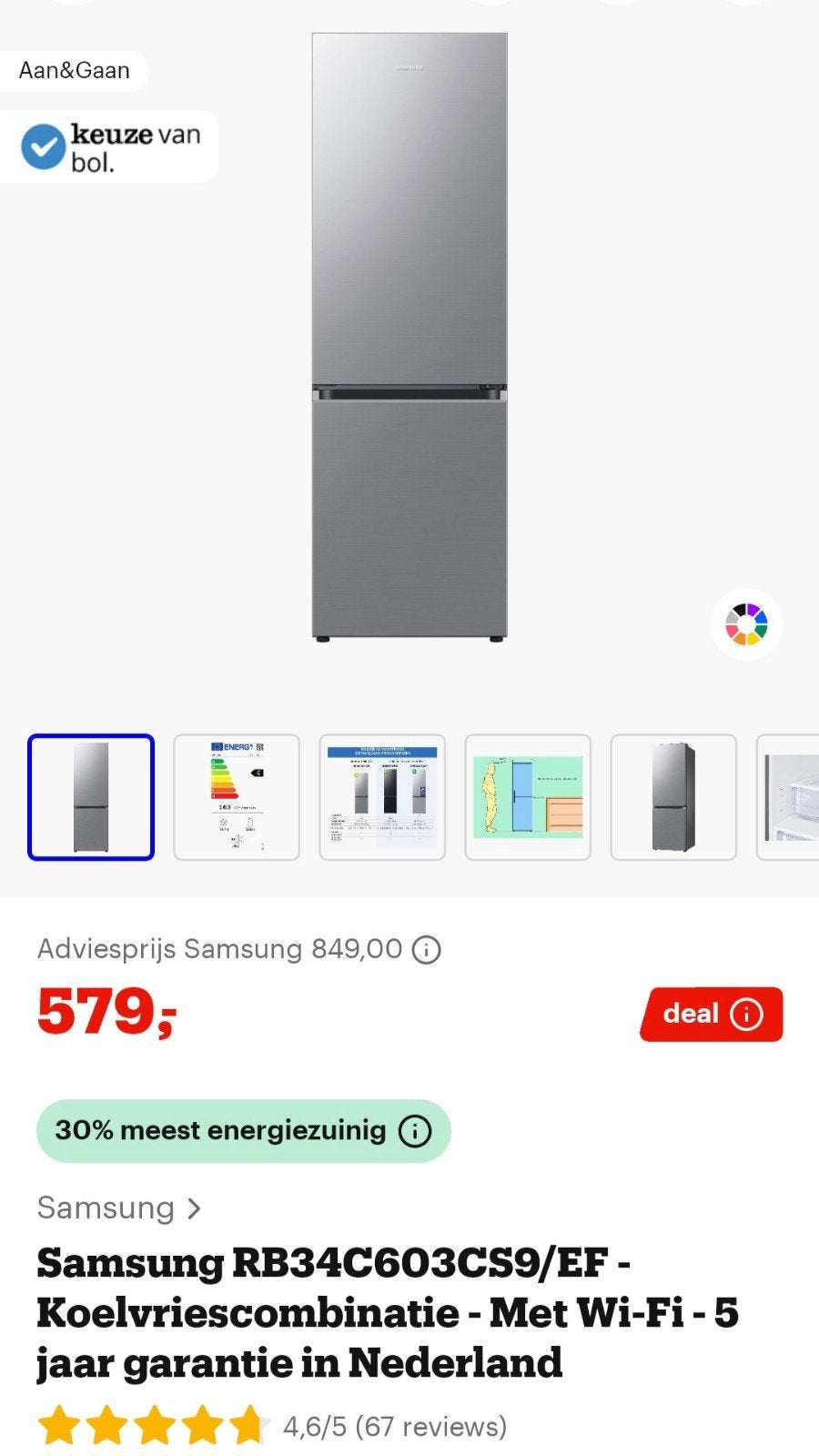 Samsung koelkast als nieuw, met garantie!
