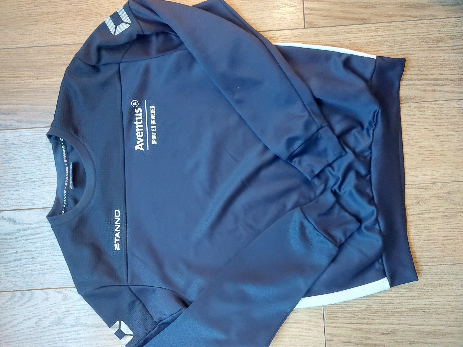 ROC Aventus Sport trui heren L donkerblauw Stanno, Ophalen of Verzenden, Zo goed als nieuw, Maat 52/54 (L), Blauw