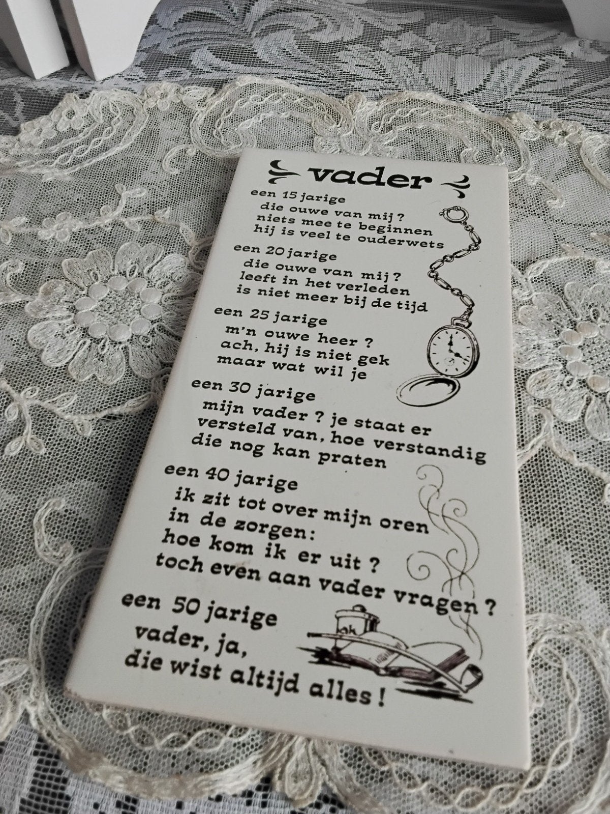 mooie spreuk tegel vader, Ophalen of Verzenden
