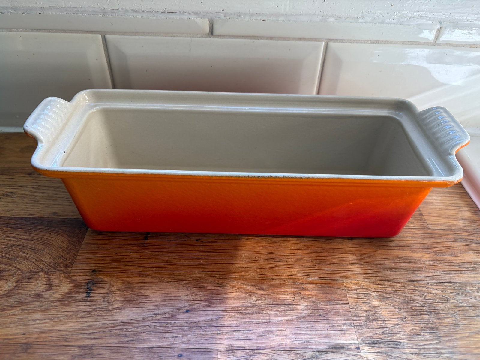 Le creuset gietijzer brood cake bakvorm pate terrine 28 cm, Ophalen of Verzenden, Zo goed als nieuw, Gietijzer