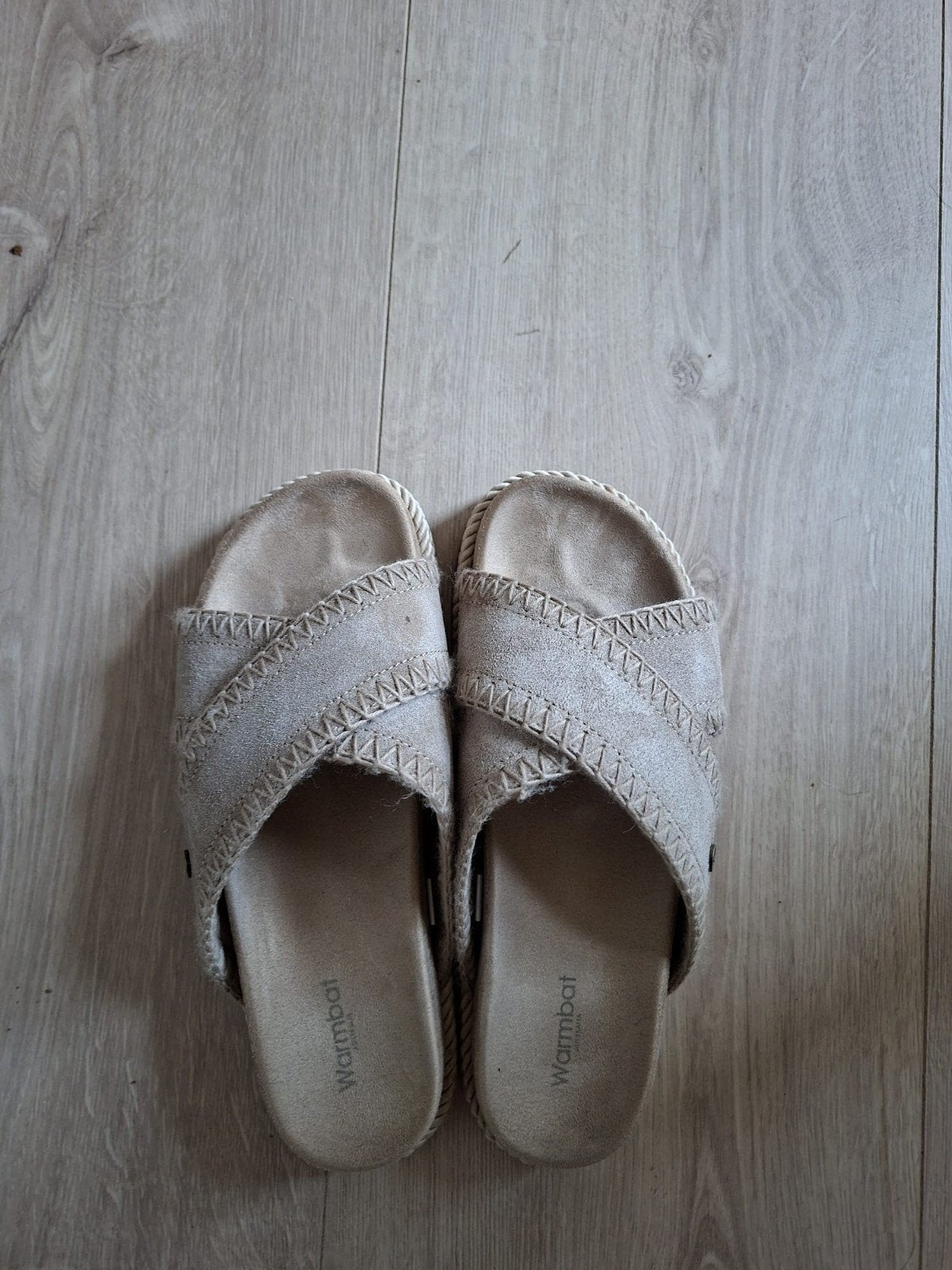 Warmbat slippers maat 39, Kleding | Dames, Schoenen, Slippers, Beige, Ophalen of Verzenden, Zo goed als nieuw