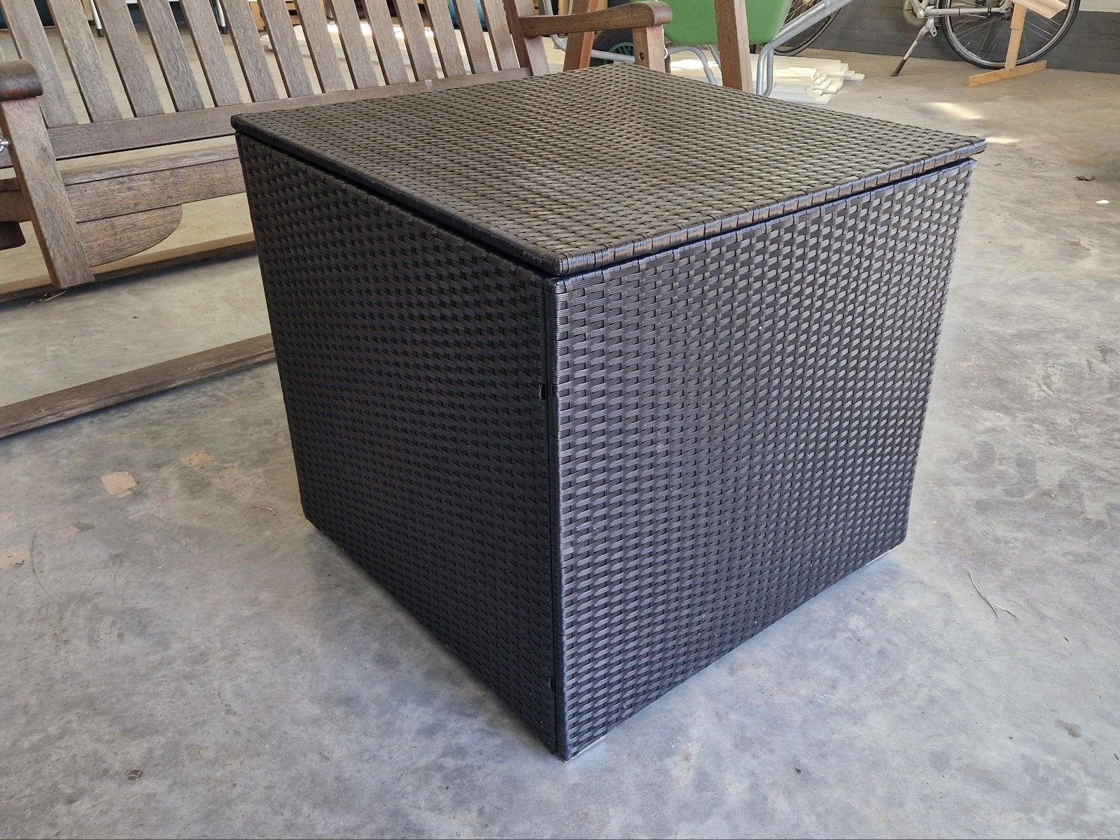 CASARIA Opbergbox tuinkussens, weerbestendig polyrattan, Tuin en Terras, Ophalen, Kunststof, Overige typen