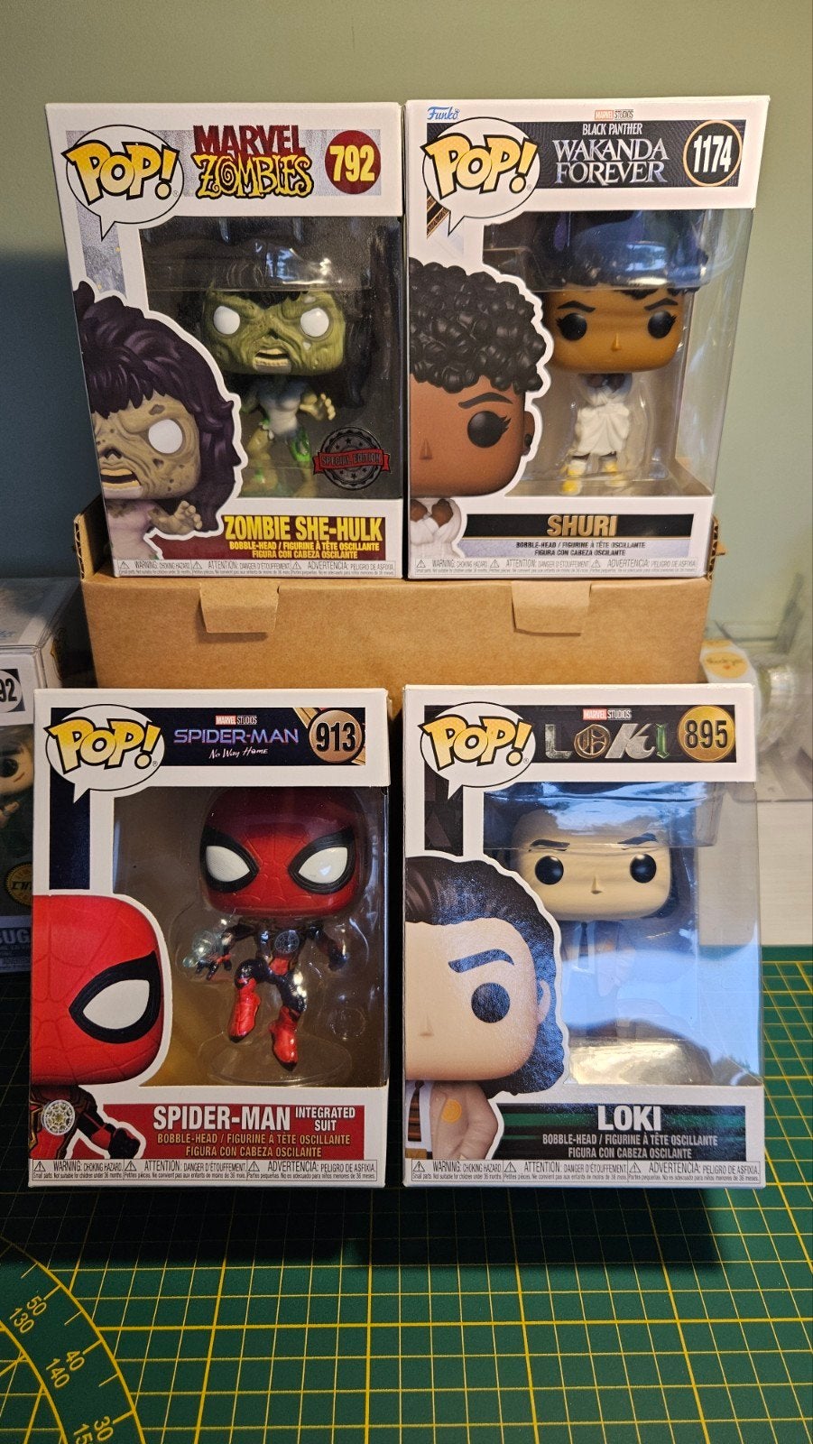 Funko Pop! Marvel Zombie She-Hulk, Spider-Man, Loki, Shuri, Ophalen of Verzenden, Zo goed als nieuw