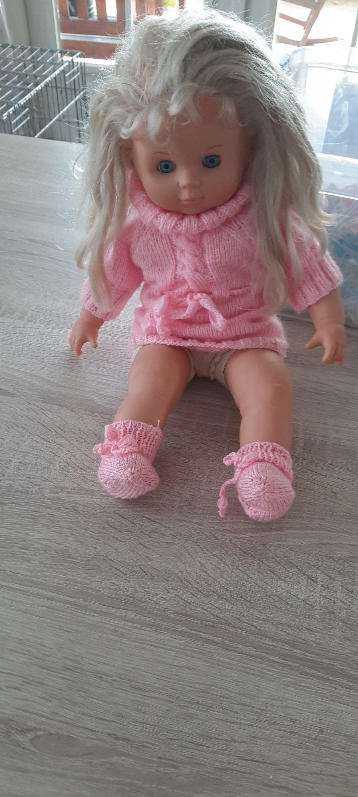 meisjespop lang haar , slaapogen, zacht lijfje, Verzamelen, Ophalen, Gebruikt, Pop