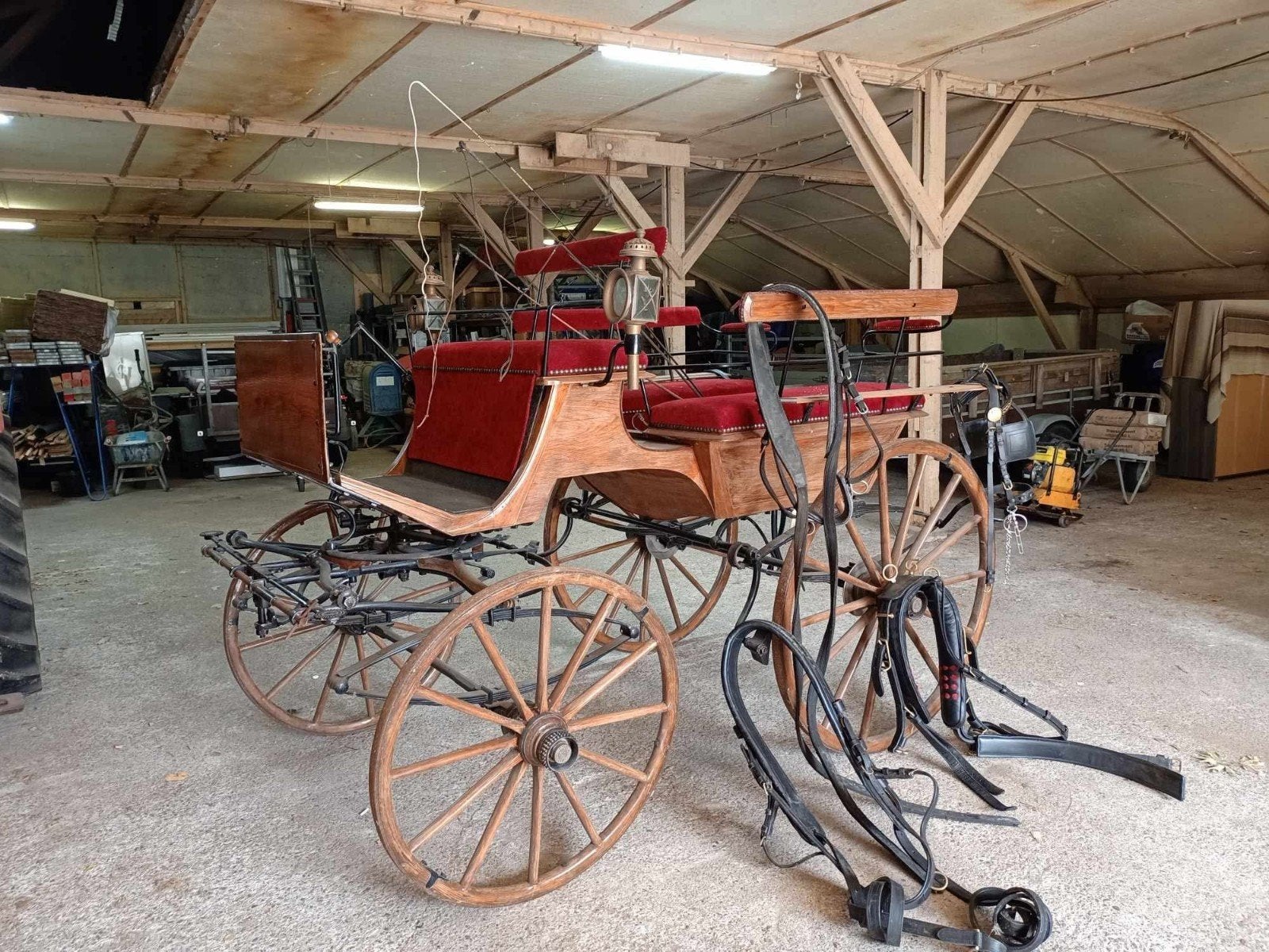 Duitse wagen antiek rijtuig, Gebruikt, Overige typen, Paard