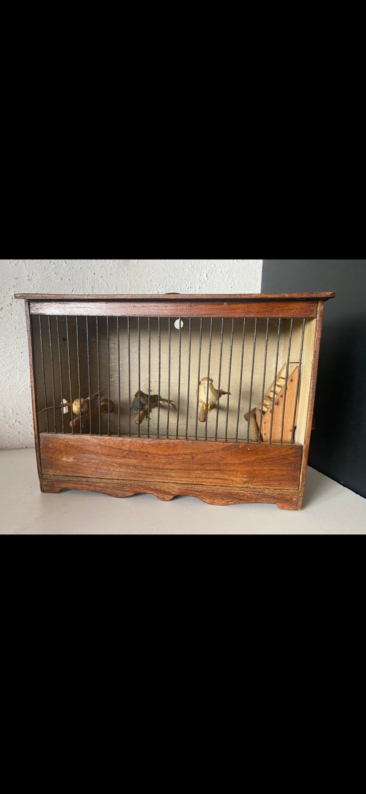 decoratieve ANTIEKE HOUTEN VOGELKOOI, Ophalen