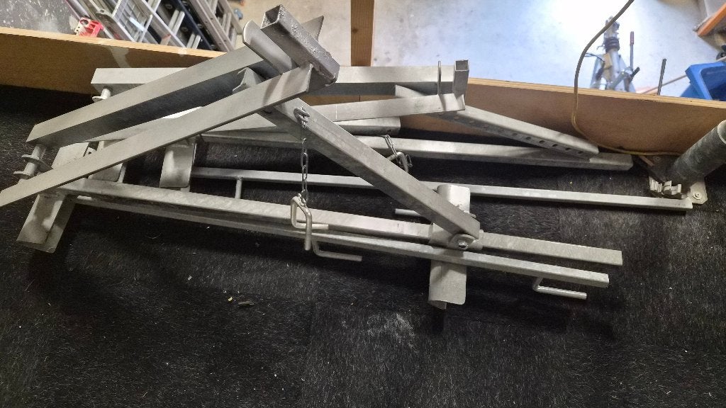 Steigerhouders ladder, Doe-het-zelf en Verbouw, Ladders en Trappen, Ophalen, Zo goed als nieuw, Minder dan 2 meter
