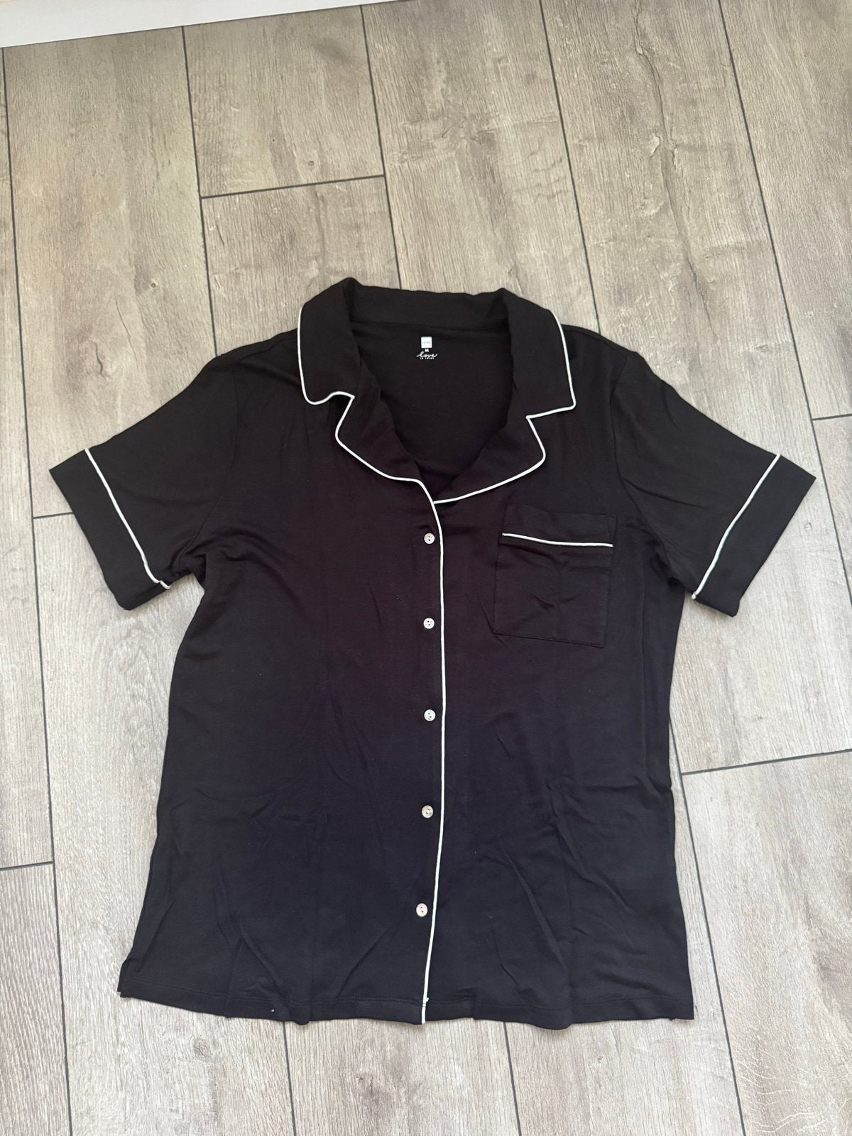 Hema Zwart Pyjamashirt Maat M, Ophalen of Verzenden, Nieuw, Maat 38/40 (M)