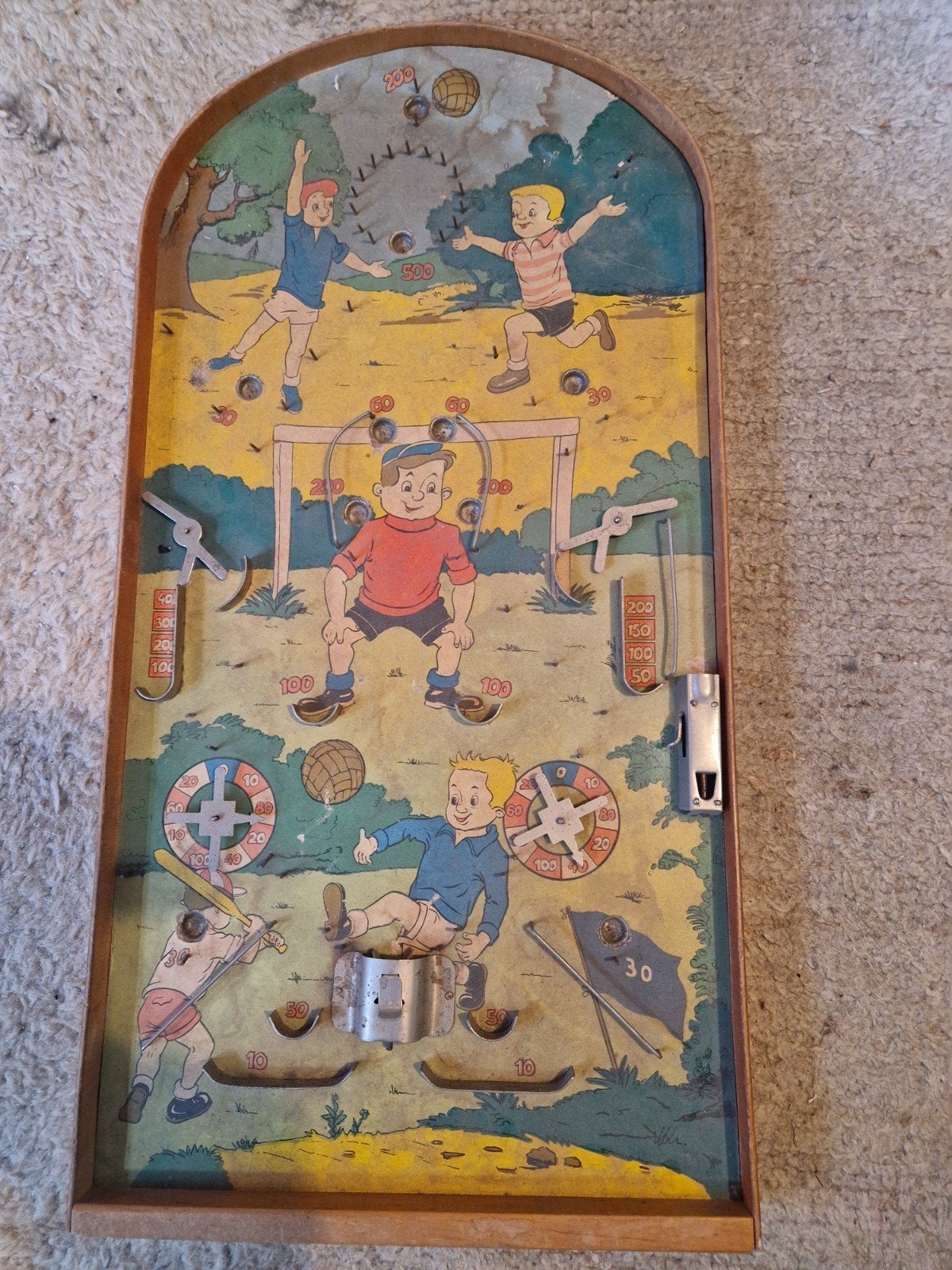 Vintage Flipperkast Voetbalspel - Jaren '50/'60, Kinderen en Baby's, Ophalen of Verzenden, Gebruikt, Jongen