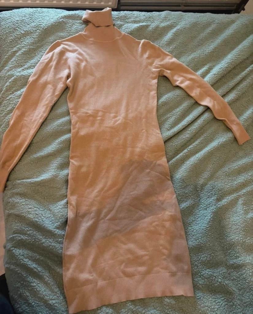 Trendy.ing coltrui jurk - Beige - Maat L/XL, Beige, Maat 42/44 (L), Ophalen of Verzenden, Zo goed als nieuw