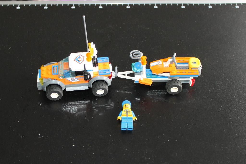 lego city coastguard reddingsvoertuig met waterscooter 7737, City, Lego, Ophalen of Verzenden, Zo goed als nieuw
