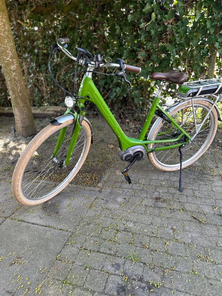Cube Elektrische damesfiet - bosch - retro groen, Fietsen en Brommers, Elektrische fietsen, Ophalen, Gebruikt, 47 tot 51 cm, Cube