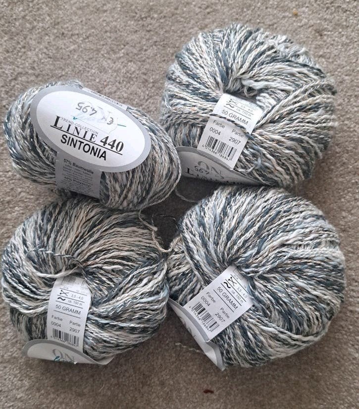 4 bollen Linie 440 Sintonia garen - 57% katoen, Ophalen of Verzenden, Nieuw, Breien of Haken, Wol of Garen