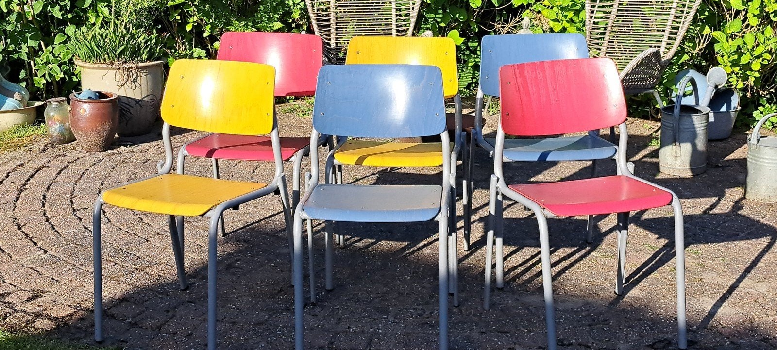 Vintage Oosterhout Galvanitas stoelen (6 stuks), Gebruikt, Overige kleuren, Overige materialen, Vintage, Industrieel
