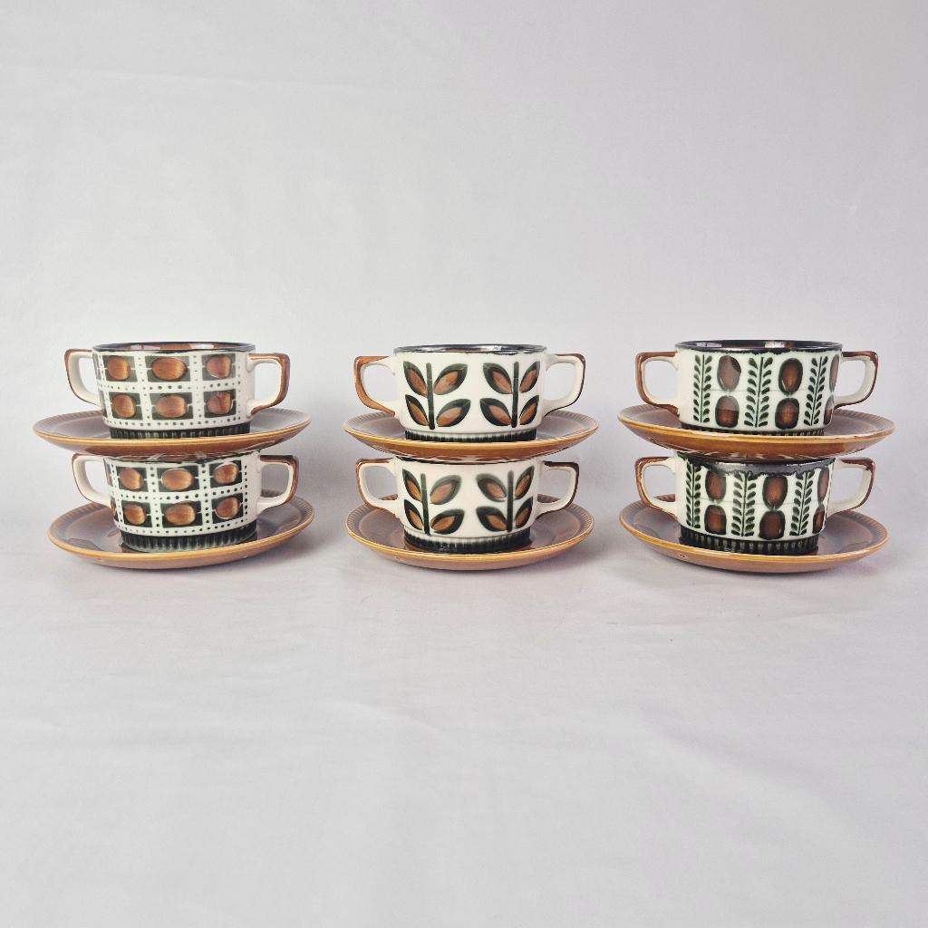 Vintage Boch Belgium Soepkom met Schotel, Verzenden