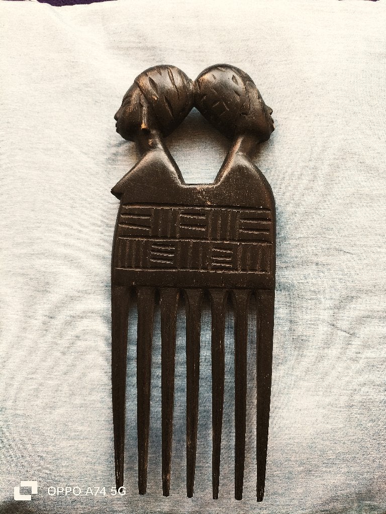 Afrikaanse antiek kunst, Hout, Sieraad, Gesneden, Afrika