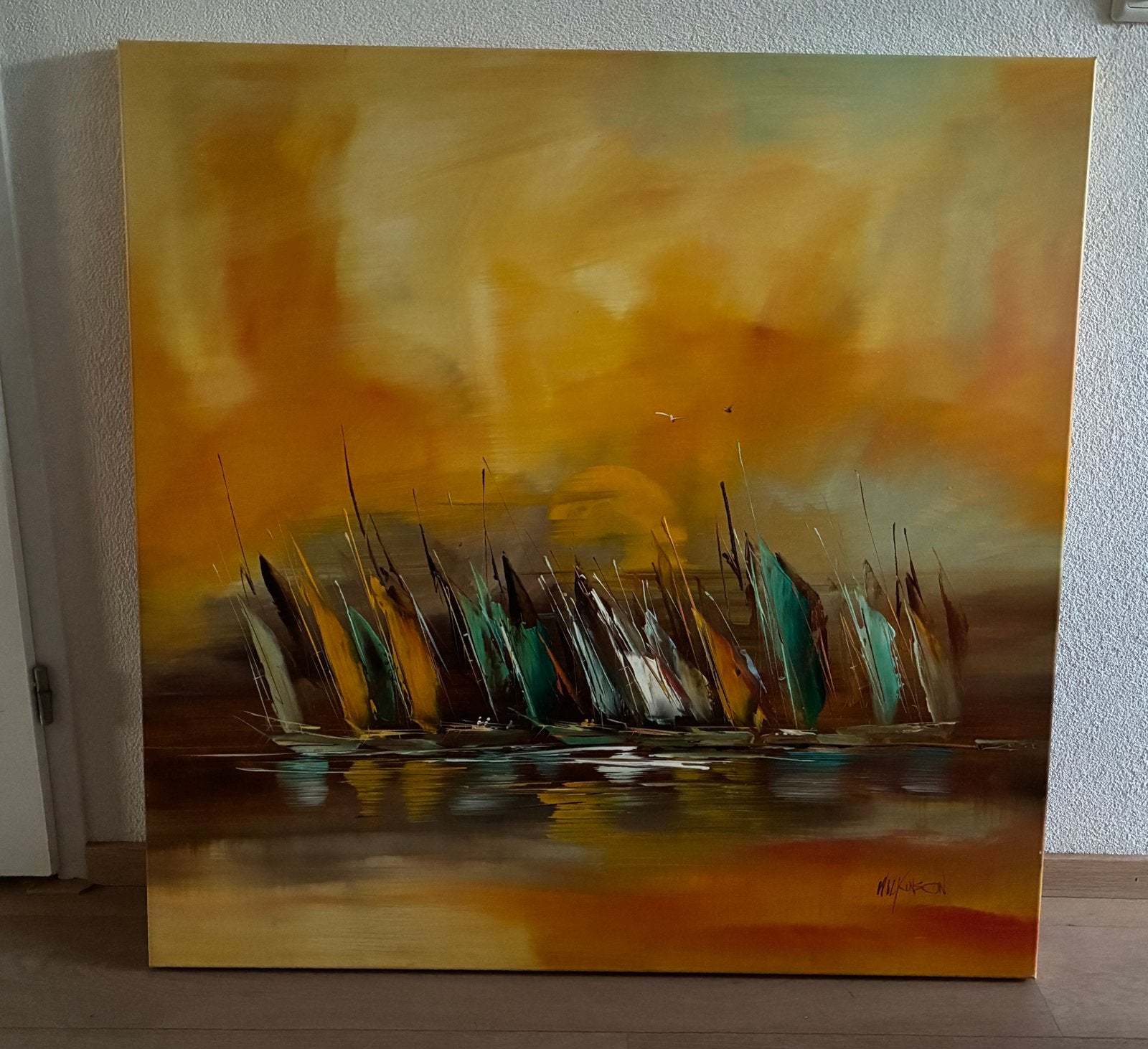 Schilderij. Zeilboten van Wilkinson, Ophalen